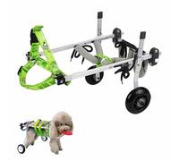Adjustable Dog Wheelchair for Back Legs - Mobility Aid Cart for Disabled Pets XS Size Perfect for Rehabilitation - Enhance Mobility for Your Furry Friend!