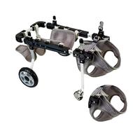 Adjustable Dog Wheelchair for Disabled Dogs - Four-Wheel Pet Mobility Aid with Full Support for Front and Hind Legs Comfortable Belly Strap Lightweight Design for Easy Use