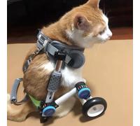 Adjustable Dog Wheelchair for Disabled Pets, Soft Harness for Small Dogs & Cats, Mobility Aid for Weak Animals, Rehabilitation Support for Injured Limbs