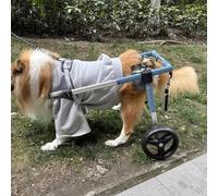 Adjustable Dog Wheelchair for Disabled Pets | Support for Small Medium Large Dogs | Pet Lifting Aid with Leash (Blue Medium)