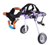 Adjustable Dog Wheelchair for Disabled sDurable AllTerrain Support for Small Dogs & Cats Rear Leg Rehabilitation Aid Purple (Size S)