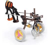 Adjustable Dog Wheelchair, for Front/Back Leg Rehabilitation, 2 Wheel Wheelchair Light Dog Stroller Wheels for Rear Legs Dog Walking Assisted Car (Coffee)