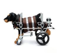 Adjustable Dog Wheelchair for Front & Rear Leg Mobility Support, Four-Wheeled Rehabilitation Cart for Injured Dogs, Easy Use and Comfortable Fit