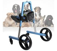 Adjustable Dog Wheelchair for Hind Legs - 4-Wheel Rollator with Chest Harness & Support Strap - Ideal for Hip Dysplasia Arthritis Disc Disease & Post-Surgery Recovery (Large)