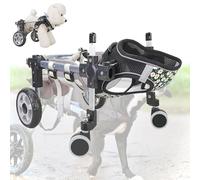 Adjustable Dog Wheelchair for Hind Legs Lightweight Mobility Aid for Disabled Dogs 2/4 Wheel Support Cart Pet Rehabilitation Harness for Improved Movement