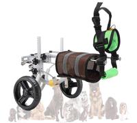 Adjustable Dog Wheelchair for Rear Leg Mobility, 2-Wheel Cart for Injured, Disabled, or Weak Pets - Ideal Support for Dogs (Gray, Size B)