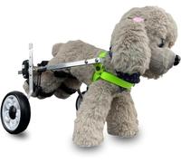 Adjustable Dog Wheelchair for Rear Legs Black XS Off Road Pneumatic Tires for Did or Injured Dogs 2 Wheel Design for Enhanced li and t.(S)