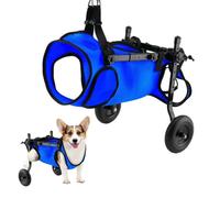 Adjustable Dog Wheelchair for Rear Legs - Lightweight Aluminium Alloy Pet Stroller with Hip Support Durable Dog Leg Brace for Enhanced Mobility - Blue Size S