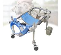 Adjustable Dog Wheelchair for Rear Legs Lightweight Pet Mobility Cart 2/4-Wheel Dog Walker Back Limb Support for Disabled Dogs Pet Leg Brace Aid (Blue S)