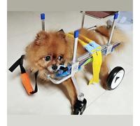 Adjustable Dog Wheelchair for Small Dogs - 4-Wheel li Cart, Full Support Trolley for Weak Legs, Ideal Pet Walker for All-Terrain Puppy Adventures