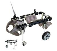 Adjustable Dog Wheelchair for Small Dogs, 4-Wheel Pet Mobility Aid with Leash, Full Support Canine Wheelchair for Hind Leg Weakness, Enhance Pet Mobility