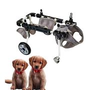 Adjustable Dog Wheelchair for Small Dogs Front & Rear Leg Support 4Wheel Mobility Aid Rehabilitation Cart to Enhance Movement & Walking.