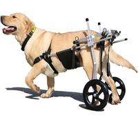 Adjustable Dog Wheelchair for Small & Large Dogs - Lightweight Aluminum 2-Wheel Support for Paralyzed Pets Mobility Aid for Rehabilitation (Medium Size)