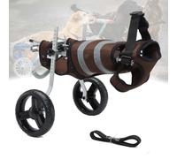 Adjustable Dog Wheelchair for Small/Medium Dogs - Lightweight 2-Wheel Mobility Aid for Back Leg Support & Hip Brace - Perfect Pet Cart (Brown, Size A)