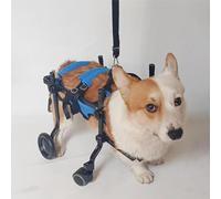 Adjustable Dog Wheelchair for Small Pets - Full Support li Aid Trolley with 4 Casters, Ideal for Injured & Did Dogs, Includes Leash Clip for Easy Control