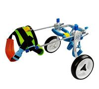 Adjustable Dog Wheelchair for Small Pets Lightweight & Easy to Assemble Supports Dogs with Weak Hind Legs Ideal for Rehabilitation (Size: S)