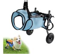 Adjustable Dog Wheelchair for Small Pets Rear Leg Support for Paralyzed Dogs & Cats Lightweight & Easy to Assemble Blue Mobility Aid for Recovery