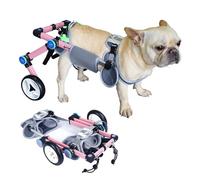 Adjustable Dog Wheelchair for Small to Medium Pets Lightweight Mobility Cart with Foldable Rear Support for Pets with Spinal Issues