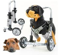 Adjustable Dog Wheelchair Front Leg Rehabilitation Support 4-Wheel Pet Walker Canine Mobility Aid Pet Stroller for Dogs (L-33CM)