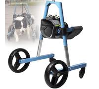 Adjustable Dog Wheelchair Lightweight Aluminum Mobility Cart for Pets 2-Wheel Support for Disabled Rear Legs Perfect for Helping Dogs Move Freely