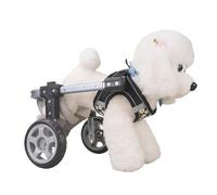 Adjustable Dog Wheelchair - Lightweight Aluminum Pet Mobility Aid with Shock Absorbing Wheels & Soft Padding (4 Sizes XS-L)(S)