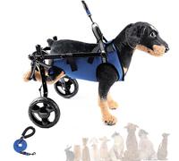 Adjustable Dog Wheelchair Mobility Aid for Pets with Weak Legs & Hips Small Size Includes Leash - Blue XS - Ideal for Improved Mobility and Comfort