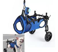 Adjustable Dog Wheelchair - Pet Mobility Aid for Disabled Pets, Shock - Absorbing Silent Wheels, Multiple Sizes (XS/S/M)(S)