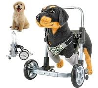 Adjustable Dog Wheelchair, Silla de Ruedas Para Perros, Lightweight Mobility Aid Cart for Small Pets, for Walking and Exercisegrey S