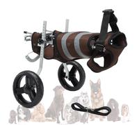 Adjustable Dog Wheelchair Two-Wheel Cart for li Assi Supports Injured Did or Weak Pets (Grey Size C)