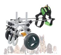 Adjustable Dog Wheelchair, Two-Wheel Mobility Aid for Injured or Disabled Pets, Supports Rear Leg Strength - Perfect for Weak, Paralysed Animals (Gray, A)