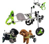 Adjustable Dog Wheelchair with 2 Wheels, Providing Comprehensive Support for Disabled Dogs, Outdoor Walking Aid, for Senior, Paralyzed, Arthritic Dogs M