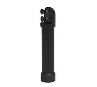 Adjustable Dome Top Toilet Cubicle Leg Support in Matte Black