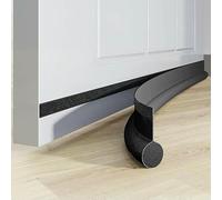 Adjustable Door Bottom Seal Strip Weatherstrip Under Door Draft Stopper Anti-Cold Windproof Gap Blocker House Acoustic Foam-Black-95-96cm