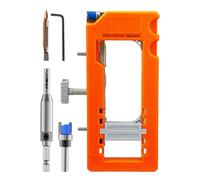 Adjustable Door Hinge Template Kit | Router Mortise Jig for 3-5 Inch Hinges | Cabinet, Shower & Interior Door Installation Tool