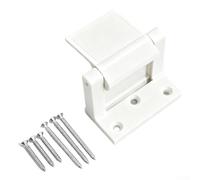 Adjustable Door Resistance Lock, Zinc Alloy Anti Theft Device for Inward Opening Doors, Heavy Duty Security Stopper with Rubber Strip, No Drill or Drilling(white)