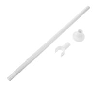 Adjustable Door Security Bar with Telescopic Rod for Sliding Doors | 27.6-47.2 Inch Range, Non-slip Base and Impact Absorption, White Plastic Alloy Build
