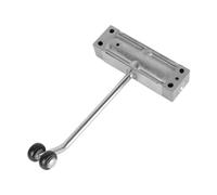 Adjustable Door Spring Closer Door Stopper Automatic Door Closer Adjustable for Left Right Hand Stainless Steel Silver