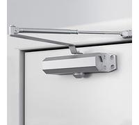 Adjustable Door Spring Closer Door Stopper Door Closer Automatic Hydraulic Adjustable Silver Multiple Sizes for Commercial and Home
