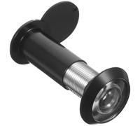 Adjustable Door Viewer Peephole with Cover, Zinc Alloy Copper Black