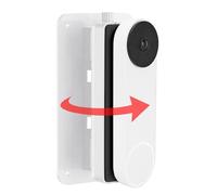 Adjustable Doorbell Mount (30°to 145°) for Google Nest Doorbell Battery/Wired, Blink Video Doorbell, Wyze Doorbell V2/Pro, eufy Doorbell E340/S220, Door Bell Wedge Mount for Apartment, No Drill-White