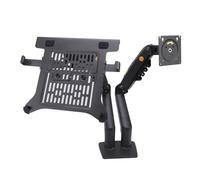 Adjustable Double Arm Desk Mount for 17-30in Display and 10-17in Laptop for Home Office Gaming