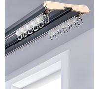 Adjustable Double Curtain Tracked Drapery Rail for Home Decor& Curtain System for Easy Installation and Stylish Drapes