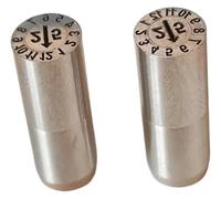 Adjustable Double Date Code Stamp， Stainless Steel Adjustable Date Stamp, Injection Code Inserts, Multi Sizes, 2/5 Pack(Year Month Stamp,5pcs 4x12mm)