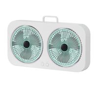 Adjustable Double Fan USB Hanging Desktop Fan Quiet Operations Portable Airflows For Indoor Outdoor Space Rotation Desk