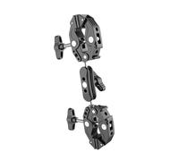 Adjustable Double Head Camera Mount Clamp Aluminum Alloy Camera Mount Clip for Photography Video Tripod Accessories Photography Double Head Clamp