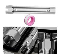 Adjustable Double Head Pipe Wrench with Ratchet Socket Spanner, Steel Plumbing Repair Tool for Faucet and Sink Drain Installat(23-27MM)