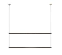 Adjustable Double-Layer Ceiling-Mounted Clothing Display Rack, 150CM Retail Store Garment Hanger with Durable Metal Clothes Pole, Ideal for Showrooms and Boutiques