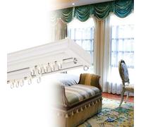 Adjustable Double Main Rail Track System for Ceiling/Wall Mount, 39" to 236", Heavy Duty Sliding Drop Pole Set, No Light Leakage, Easy Installation