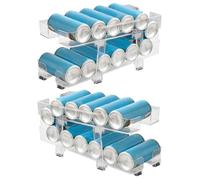 Adjustable Double Stackable Can Rack | Retractable 2-Level Dispenser for Kitchen Refrigerator Garage | Space-Saving rage Solution