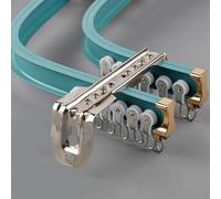 Adjustable Double Track Aluminium Shower Curtain Rod - Flexible Design for Straight or Bay Windows - Easy to Bend, Perfect for Modern Bathrooms & Stylish Decor